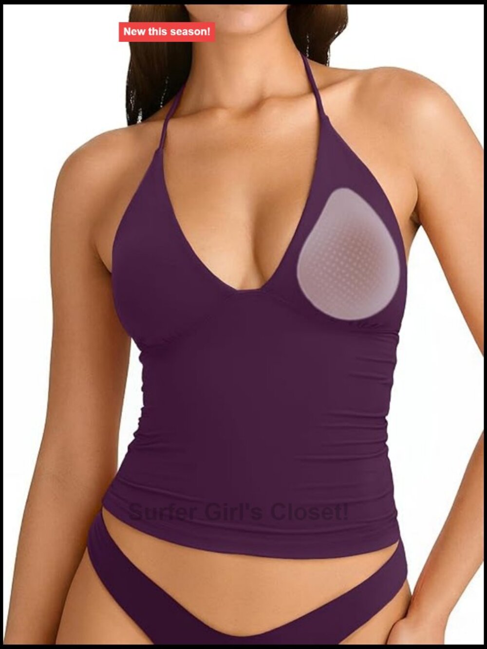 Women's Double Lined Halter Tank Top Sleeveless Padded Summer Going Out